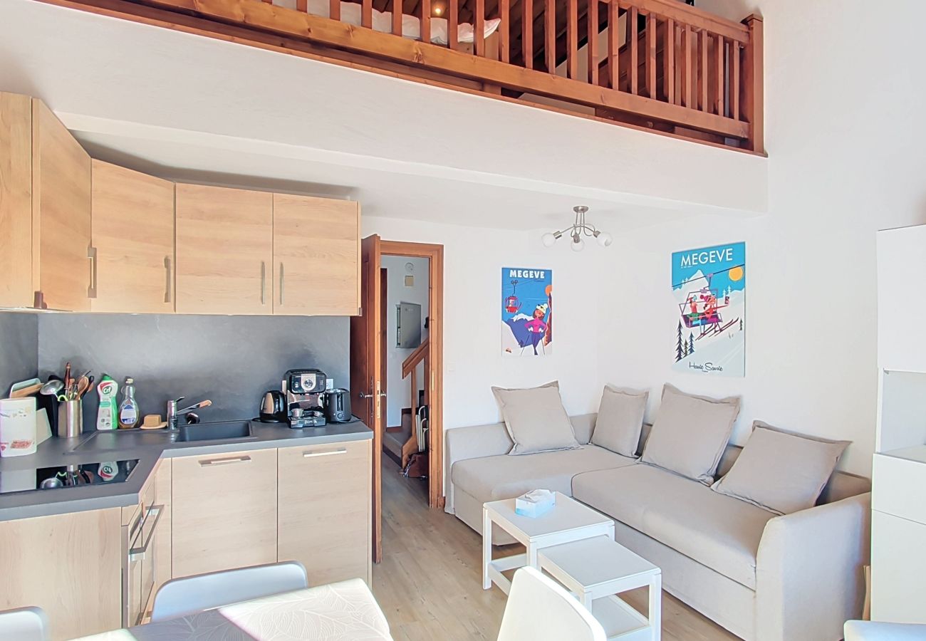 Studio à Megève - 1 Chalet Megevans - Location appartement proche centre, belle vue